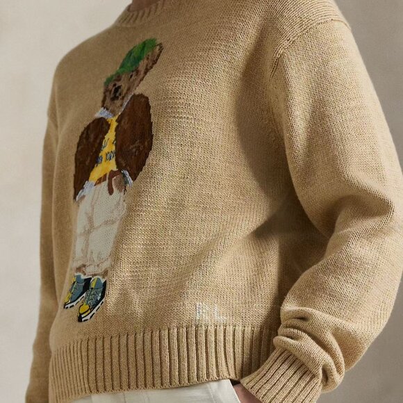 Polo Ralph Lauren Cartoon bear khaki sweater - Picture 3 of 5